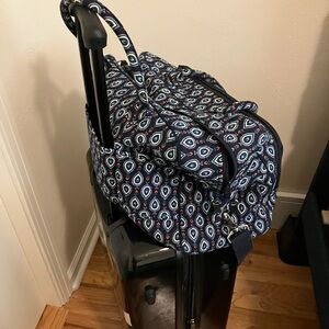 Vera Bradley Navy Paisley-Style Patterned Travel Tote